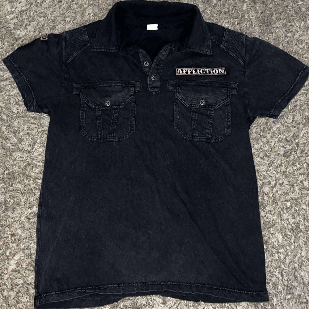 Authentic Affliction Polo Shirt - Men’s Medium